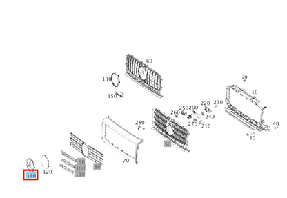 NEW MB G W463 FRONT RADIATOR GRILLE EMBLEM STAR A00081777029197 ORIGINAL