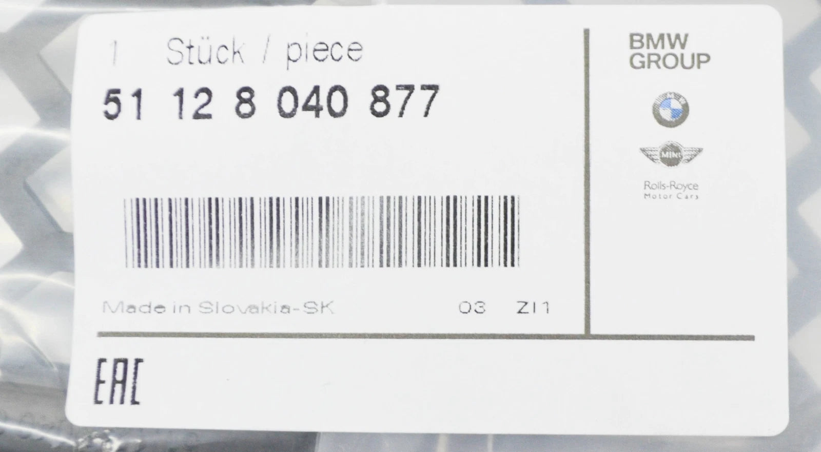 NEW BMW M3 COUPE E92 REAR BUMPER CENTER M GRILLE 51128040877 ORIGINAL