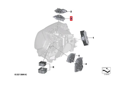 NEW BMW X3 G01 M F97 LEFT LED HEADLIGHT HIGH CONTROL MODULE 63115A0E623 ORIGINAL