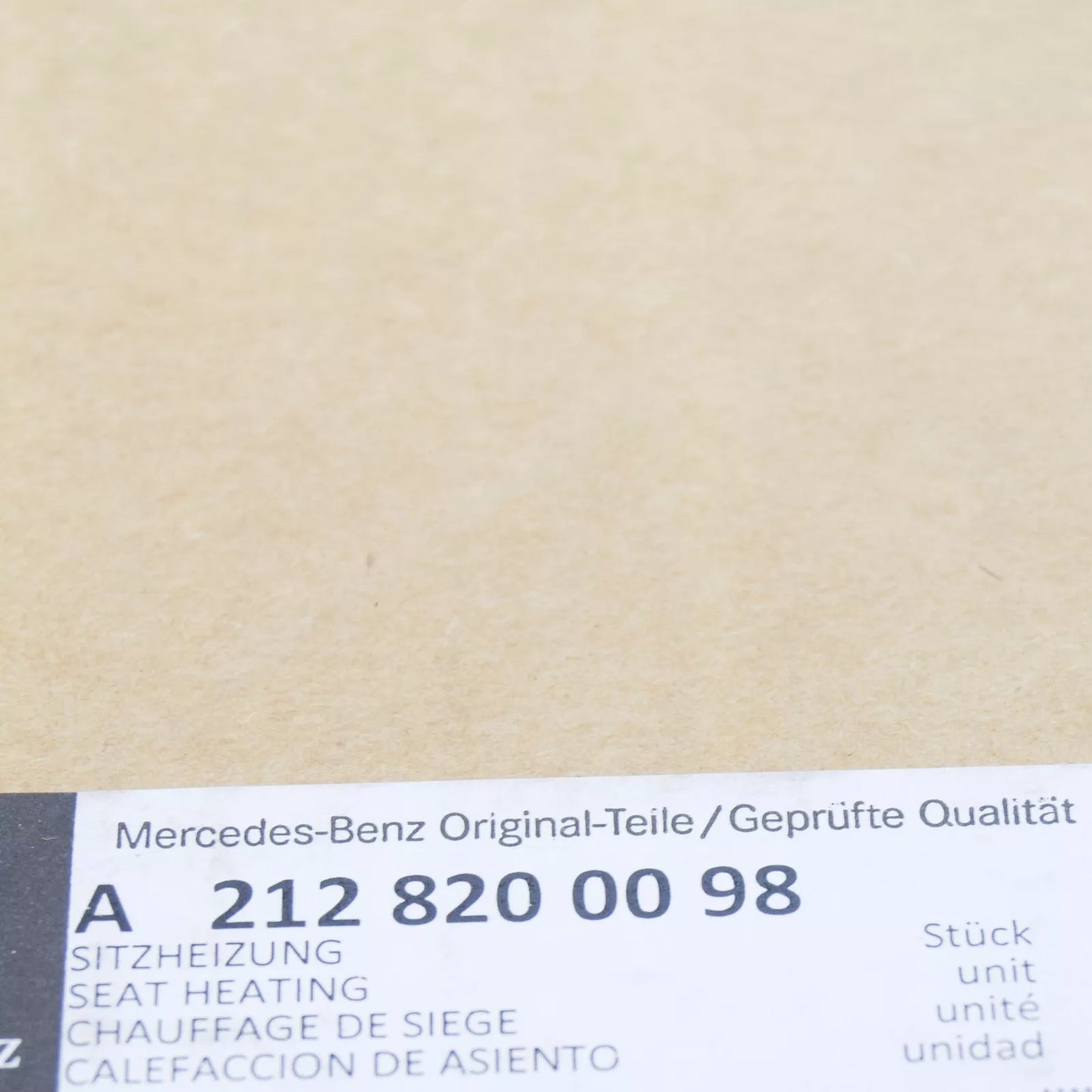 NEW MERCEDES-BENZ E W212 FRONT LEFT SEAT HEATING A2128200098 ORIGINAL