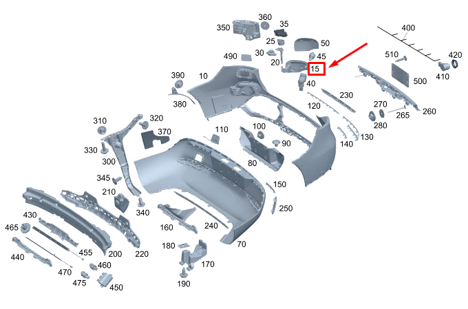new mercedes-benz eqc rear right hinge bracket cap a2937570300 original