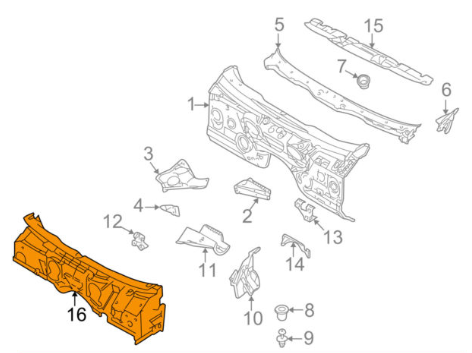 new bmw 5 touring e39 dash panel upper sound insulating 51488243776 original