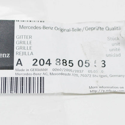 NEW MB C-CLASS W204 FRONT AMG BUMPER LOWER LEFT GRILLE A2048850553 2010 ORIGINAL