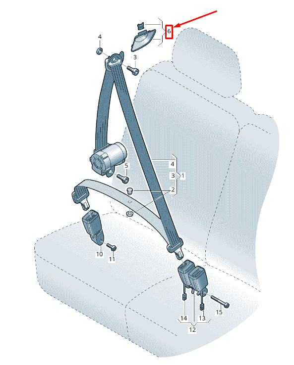 new audi q7 4m rear left seat belt guide trim plate 4m0857185ep5 original