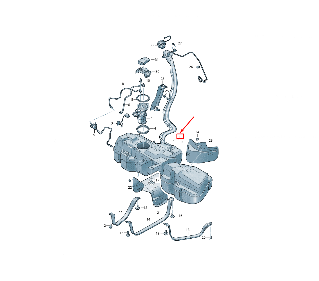 new audi q8 4mn fuel tank 4m0201060da original