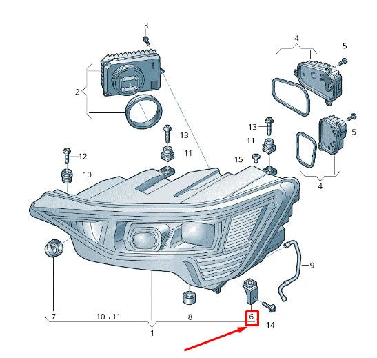 NEW AUDI E-TRON GEN RIGHT HEADLIGHT BRACKET 4KE941454