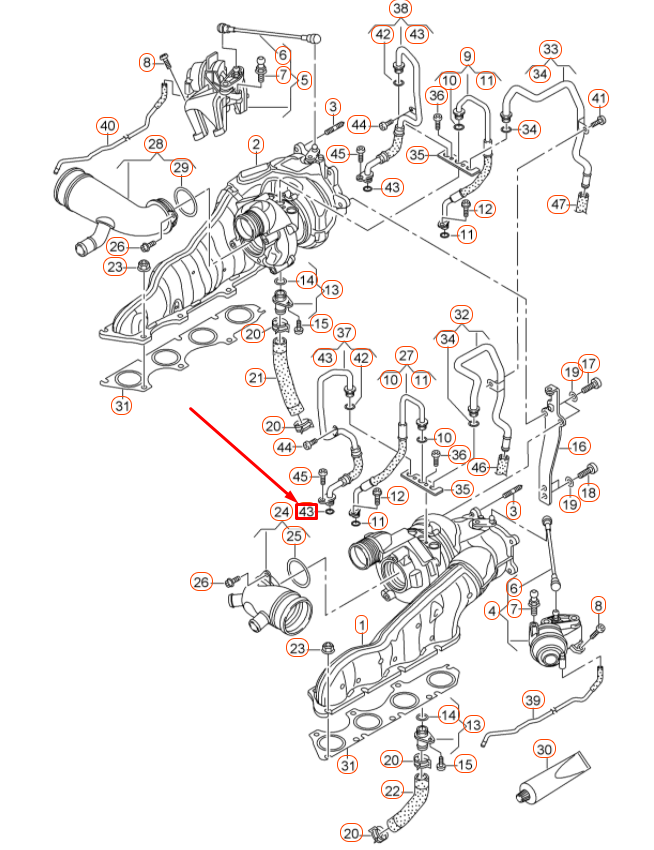 new audi a6 c7 feed coolant pipe seal ring wht001011a original