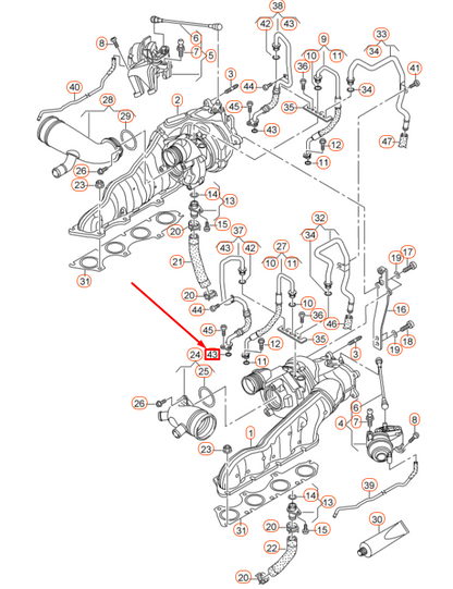 new audi a6 c7 feed coolant pipe seal ring wht001011a original