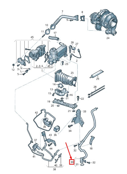 NEW AUDI A4 B9 ENGINE VACUUM PIPE 059131057Q ORIGINAL