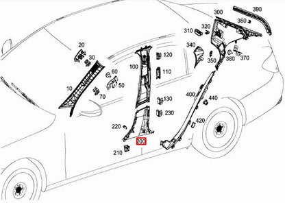 NEW MERCEDES-BENZ E W213 RIGHT B PILLAR COLUMN TRIM A21369011259051 ORIGINAL