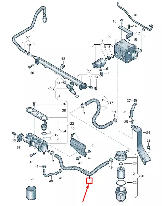 NEW VOLKSWAGEN CADDY 2K MK3 FUEL PIPE 2K0133321D