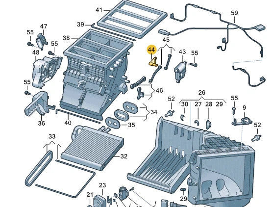 NEW VW TRANSPORTER T6 TEMPERATURE REGULATING FLAP LEVER RIGHT RHD 7LA819123A