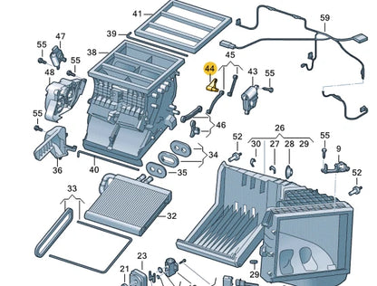 NEW VW TRANSPORTER T6 TEMPERATURE REGULATING FLAP LEVER RIGHT RHD 7LA819123A