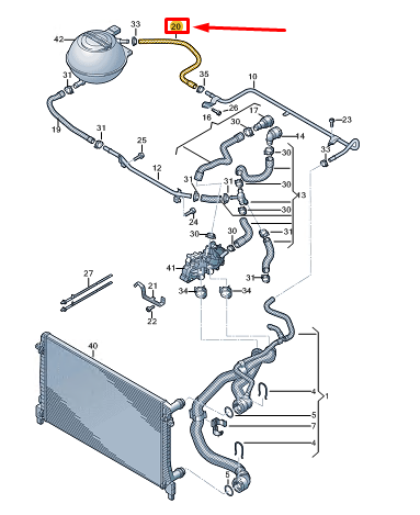 new vw polo aw mk6 reservoir vent hose 2q0121447h original