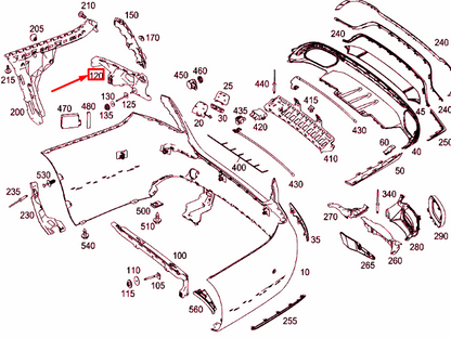 new mercedes-benz e w213 rear right bumper mounting a2138850165 original