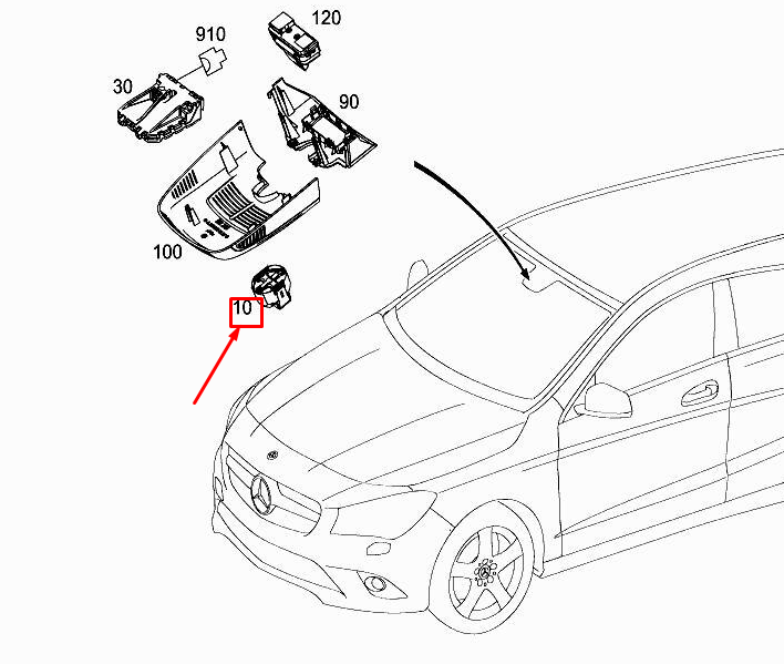 new mercedes-benz cla c117 rain and light sensor a2469005515 original