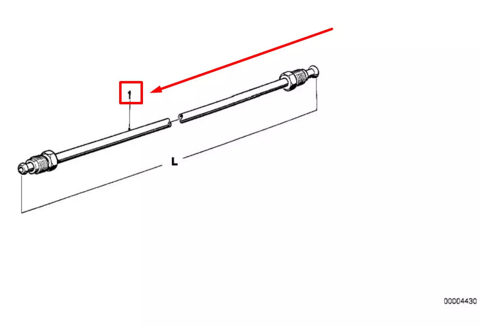 NEW BMW 3 E46 FRONT BRAKE PIPE 34326755706 6755706 ORIGINAL