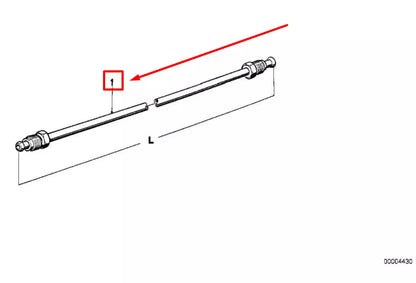 NEW BMW 3 E46 FRONT BRAKE PIPE 34326755706 6755706 ORIGINAL
