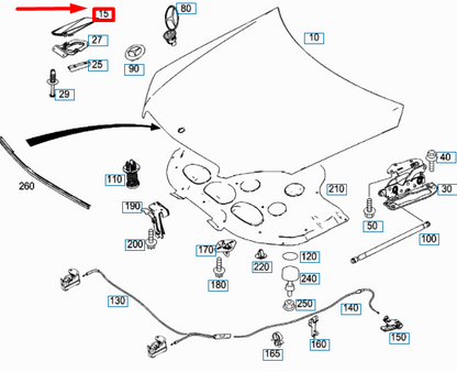 NEW MB C W204 AMG FRONT HOOD LEFT AIR INLET GRILLE A20475001449999 ORIGINAL