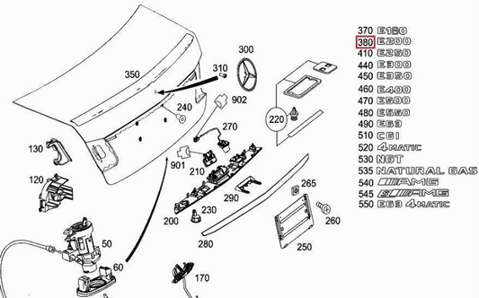 new mb e a207 rear trunk lid emblem badge a1248175415 original