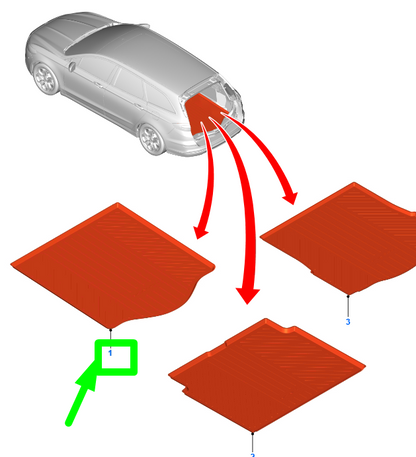 new ford mondeo mk5 luggage compartment mat 1865997 ds7j-a454a14-aa original