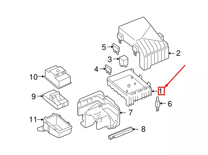 NEW AUDI A3 SPORTBACK 8P FUSE BOX 1K0937124Q ORIGINAL