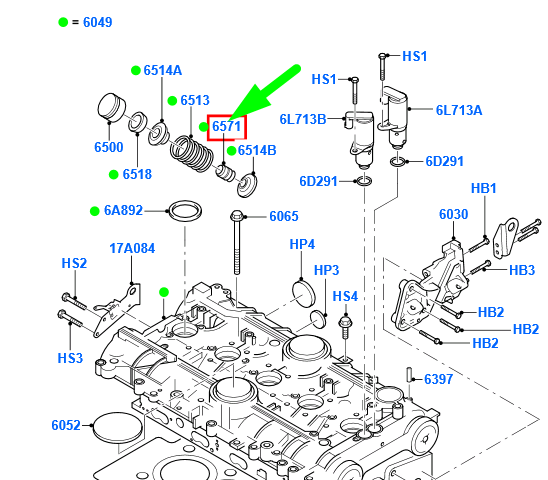new ford kuga mk1 c394 valve stem seal 1369851 6m5g-6571-aa original