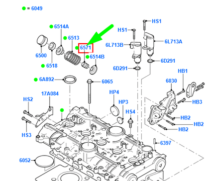 new ford kuga mk1 c394 valve stem seal 1369851 6m5g-6571-aa original