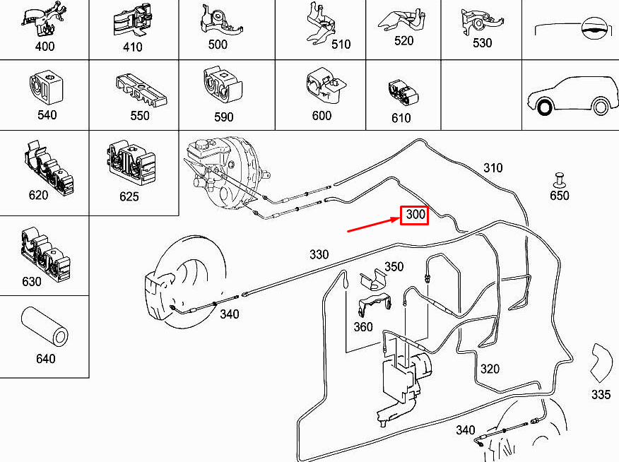 new mercedes-benz r w251 brake line a2514202926 original
