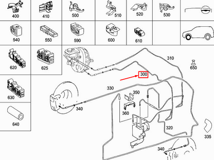 new mercedes-benz r w251 brake line a2514202926 original