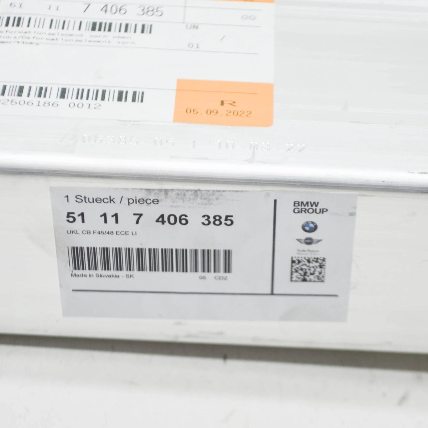 NEW BMW X1 F48 FRONT BUMPER LEFT DEFORMATION ELEMENT 51117406385 2015 ORIGINAL