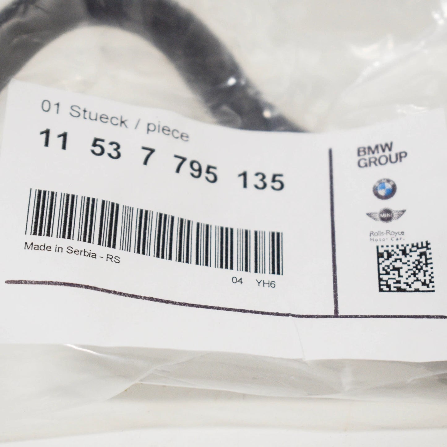 NEW BMW 3 E90 REFRIGERANT HOSE PIPE 11537795135 7795135 ORIGINAL