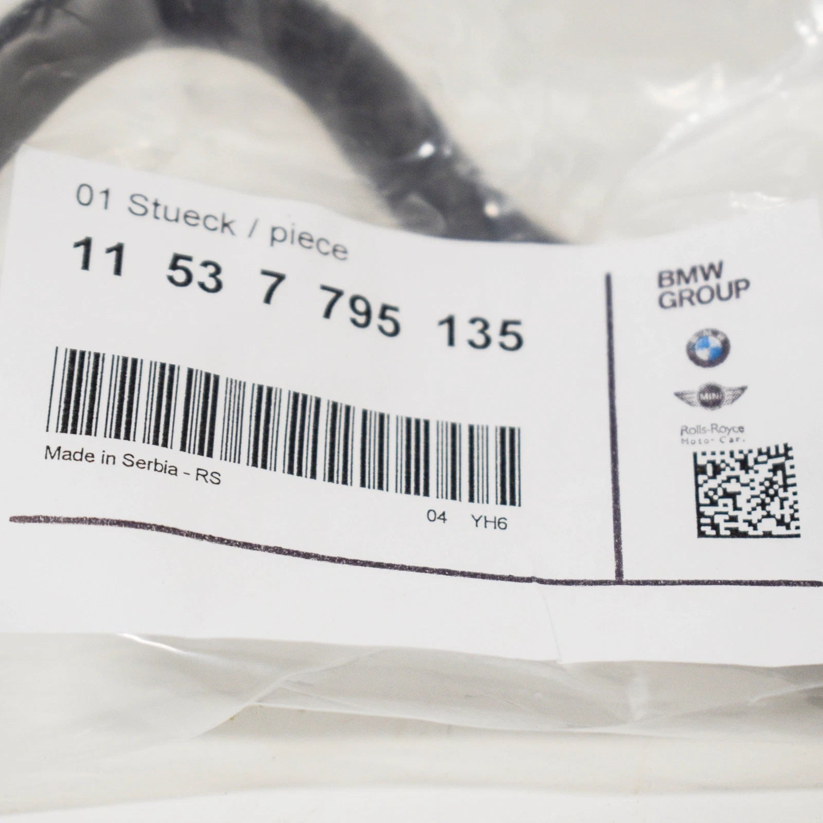 NEW BMW 3 E90 REFRIGERANT HOSE PIPE 11537795135 7795135 ORIGINAL