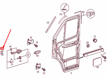 NEW MERCEDES-BENZ SPRINTER 903 FRONT DOOR SEAL A9017200198 ORIGINAL