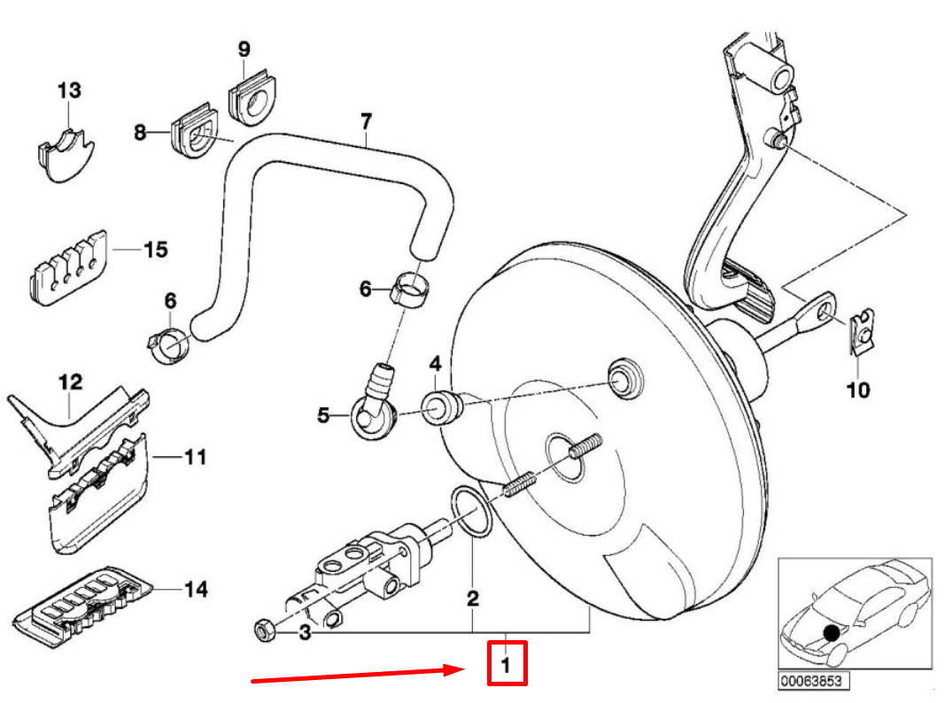 new bmw 3 e46 power brake booster 6779682 34336779682 original
