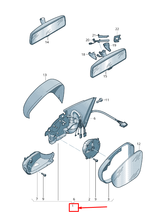 new vw golf vi 5k mk6 front right side wing mirror lhd 5k0857508af9b9 original