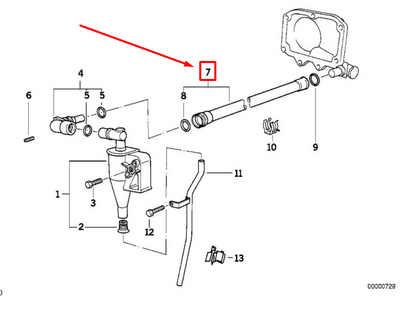 new bmw 5 e39 crankcase breather pipe 11151702012 1702012 original