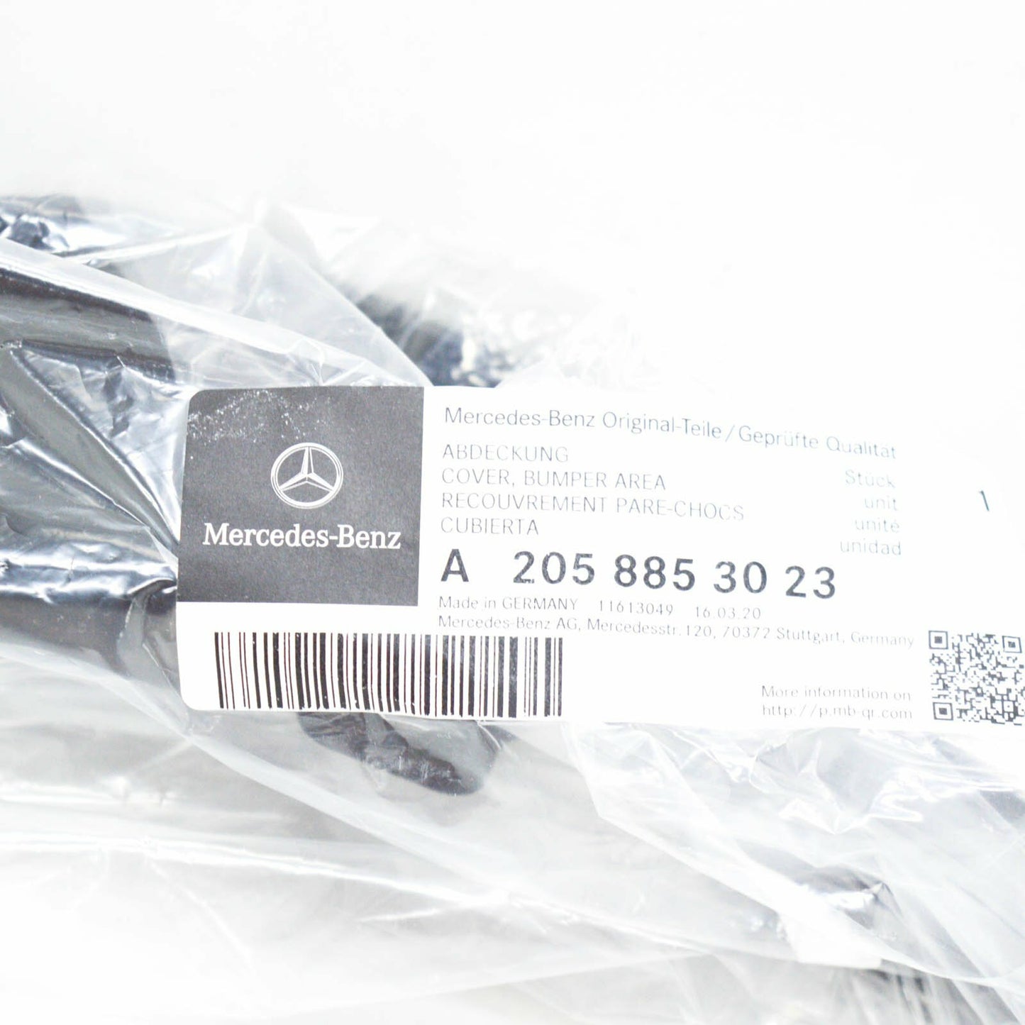 NEW MERCEDES-BENZ C W205 REAR BUMPER RIGHT FILLER COVER A2058853023 ORIGINAL