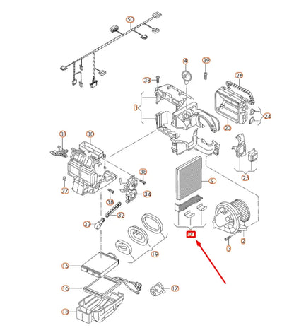 NEW AUDI A1 8X DUST AND POLLEN FILTER COVER LHD 6R1819422A ORIGINAL