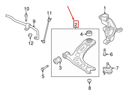 NEW AUDI A3 SPORTBACK 8V REAR LEFT TRAILING ARM 5Q0505223D ORIGINAL