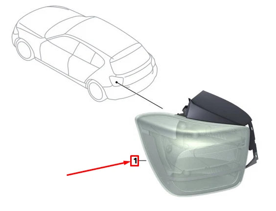 NEW BMW 1 F20 REAR LEFT TAIL LIGHT 63217241541 7241541