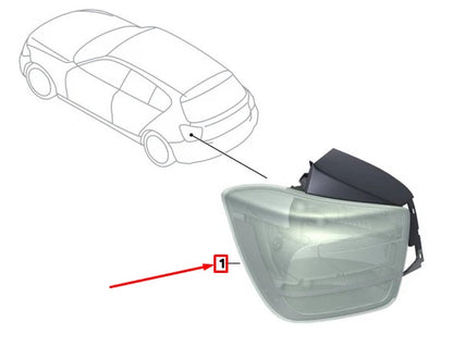 NEW BMW 1 F20 REAR LEFT TAIL LIGHT 63217241541 7241541