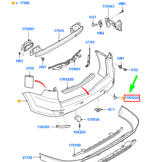 new ford mondeo mk3 estate rear bumper tow eye cover 1704622 original