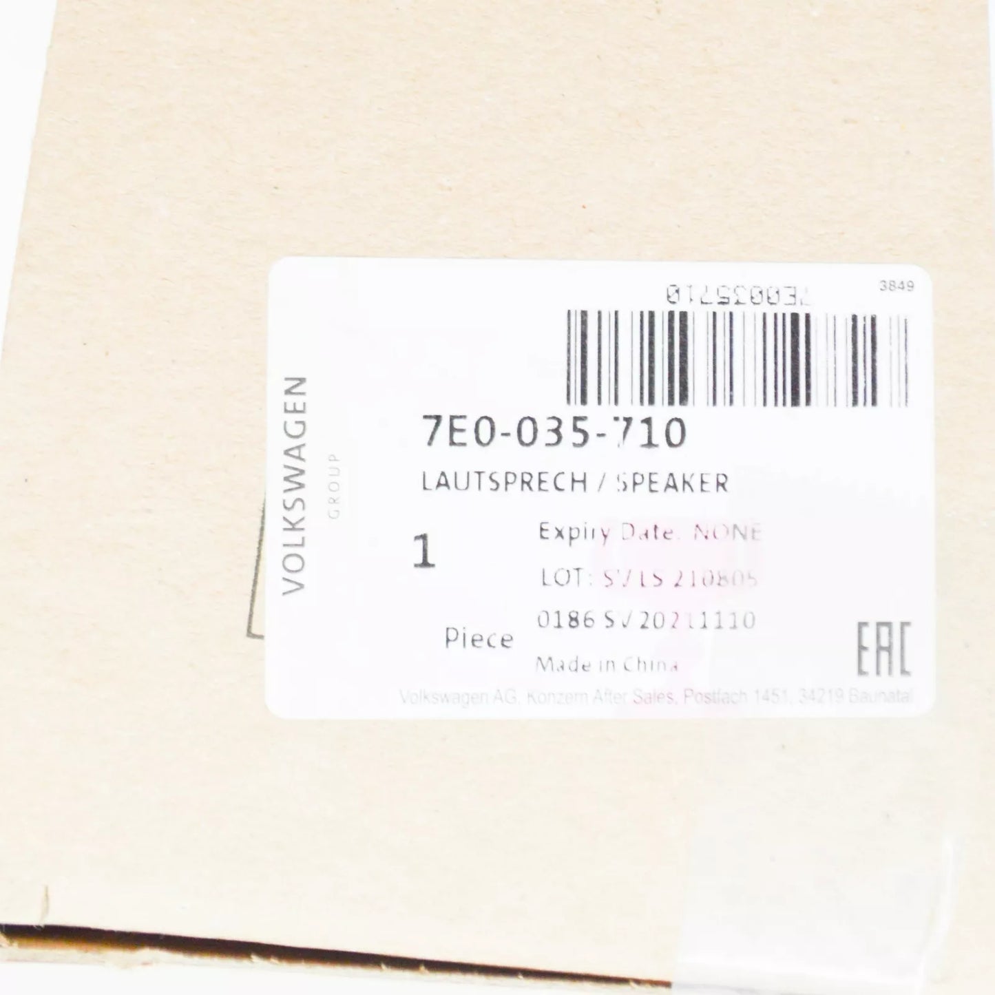 NEW VOLKSWAGEN TRANSPORTER T5 WIDE-BAND SPEAKER 7E0035710