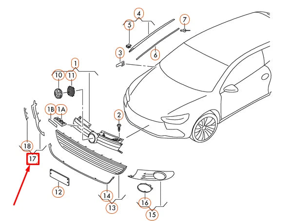 NEW VW GOLF MK6 VARIANT FRONT RIGHT OUTER VENT GRILLE 1K9853666A9B9 ORIGINAL
