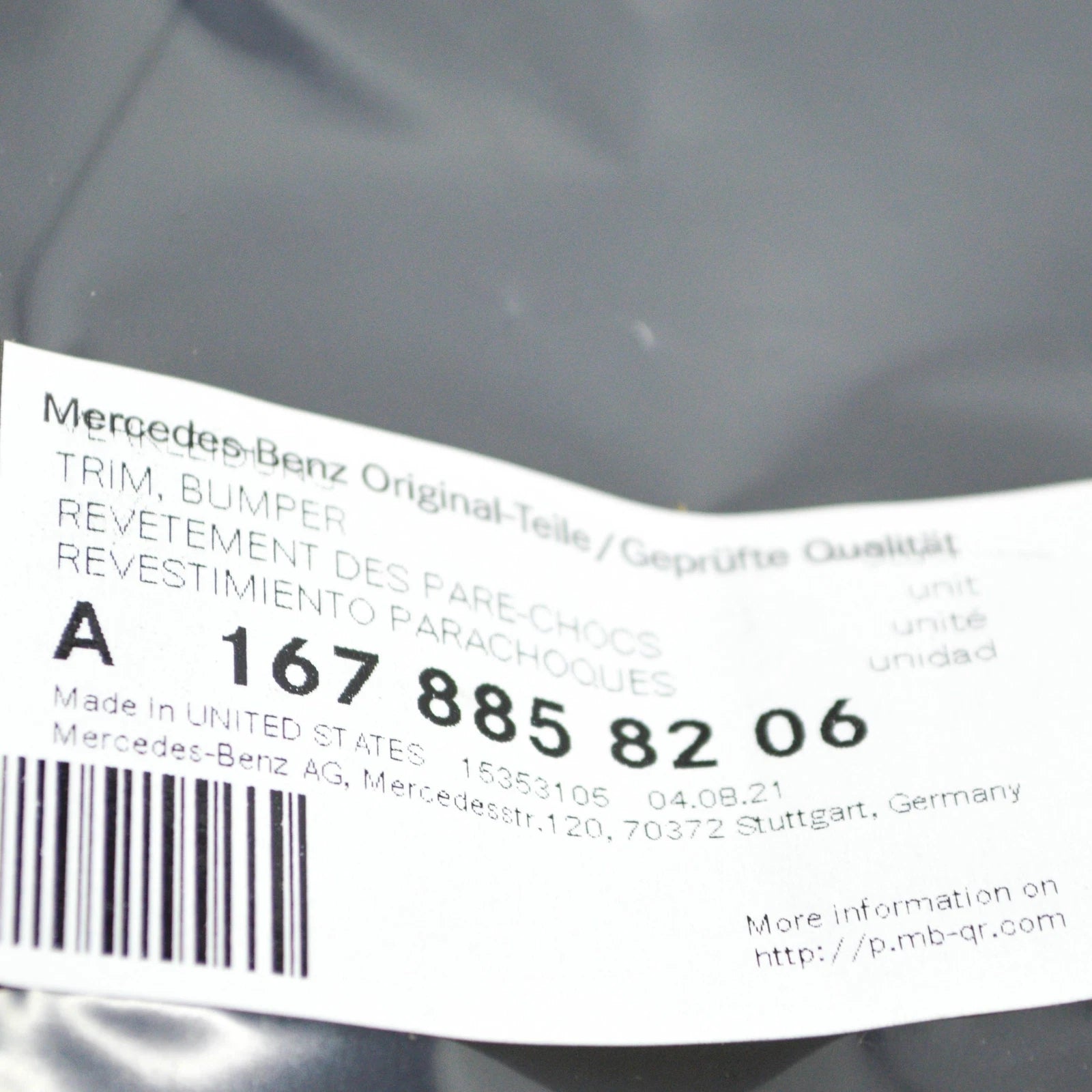 NEW MERCEDES-BENZ GLE W167 REAR RIGHT BUMPER TRIM A1678858206 ORIGINAL