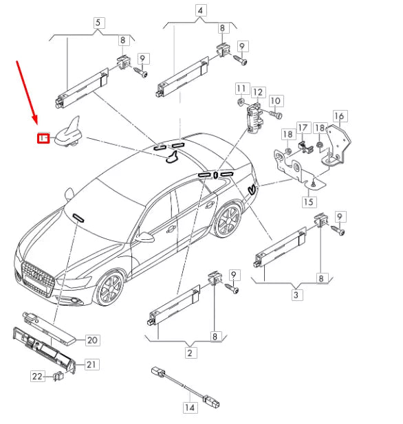 NEW AUDI A6 C7 ROOF COMBINATION AERIAL 4G0035503AEGRU ORIGINAL