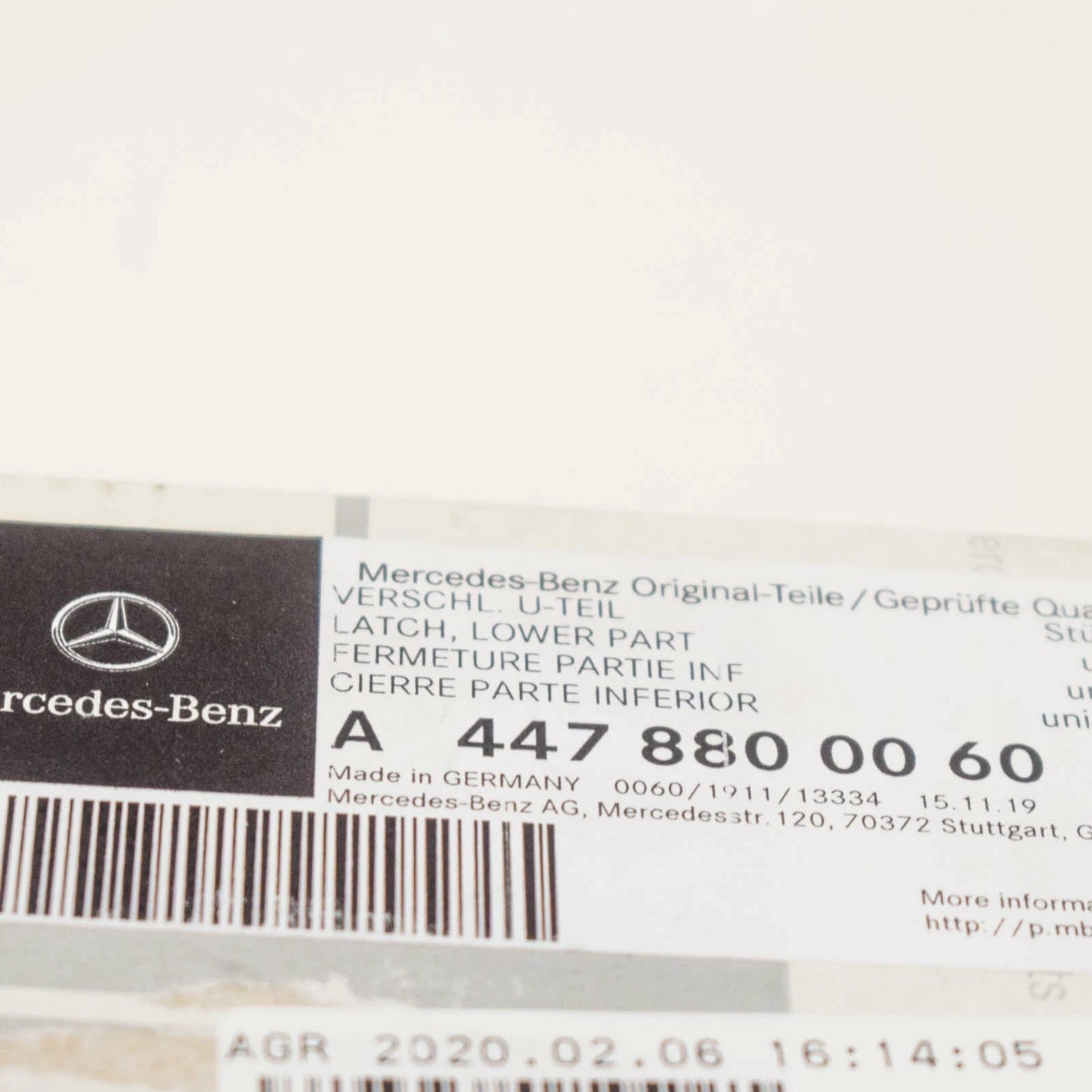 NEW MERCEDES-BENZ VITO W447 HOOD LOCK A4478800060 2016 ORIGINAL