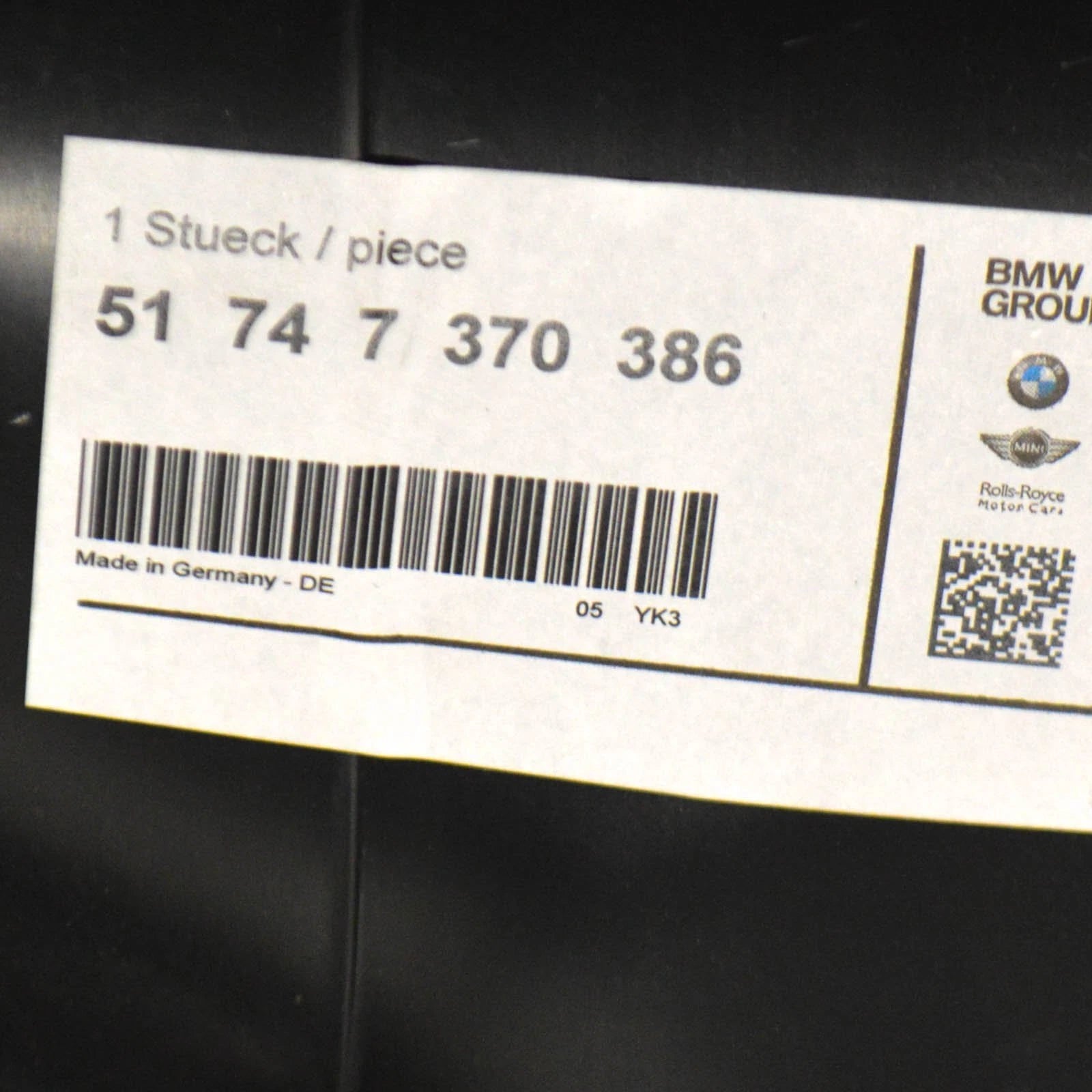 NEW BMW 6 F06 RADIATOR COOLING RIGHT AIR DUCT 51747370386 7370386 2016 ORIGINAL