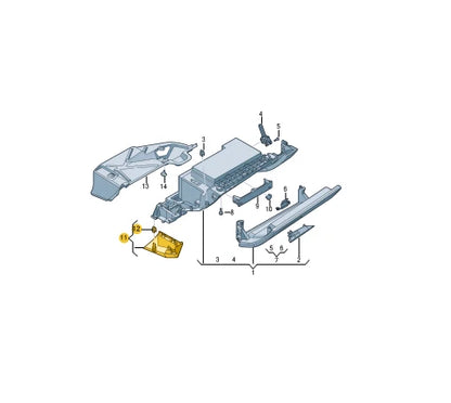 NEW AUDI Q7 4M FRONT GLOVE BOX DOOR COVER LHD 4M88632804PK ORIGINAL